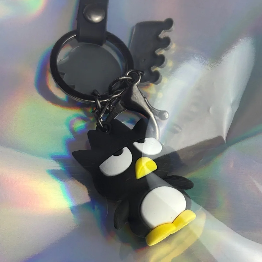 Sanrio Badtz-Maru Black and Yellow Character Keychain/Backpack Charm